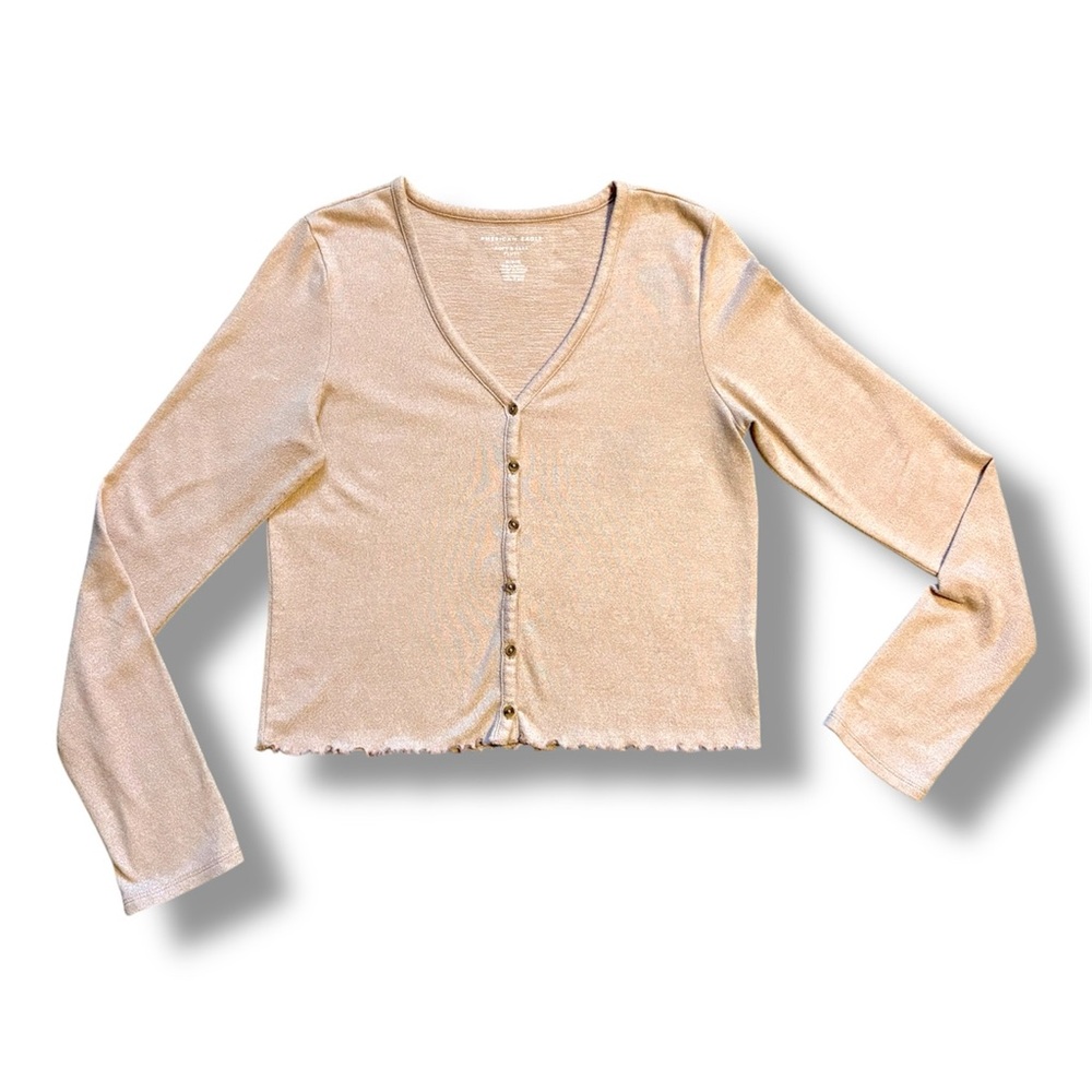 American Eagle Soft & Sexy Plush Button Up Long Sleeve Cardigan Size Medium